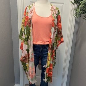 Tropical vibe kimono